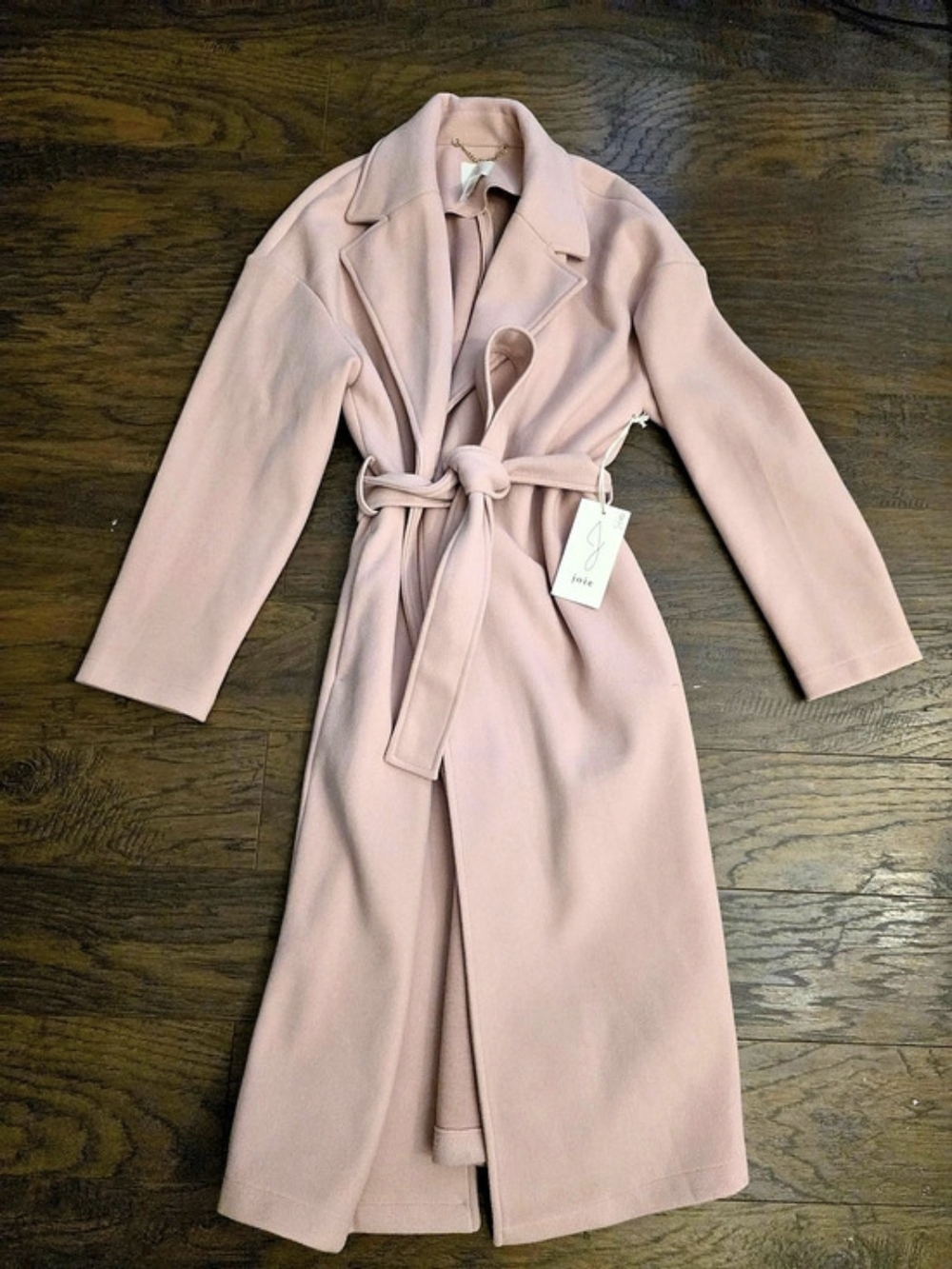 joie Belted Wool Blend Coat Light Pink US Small - Picture 2 of 6